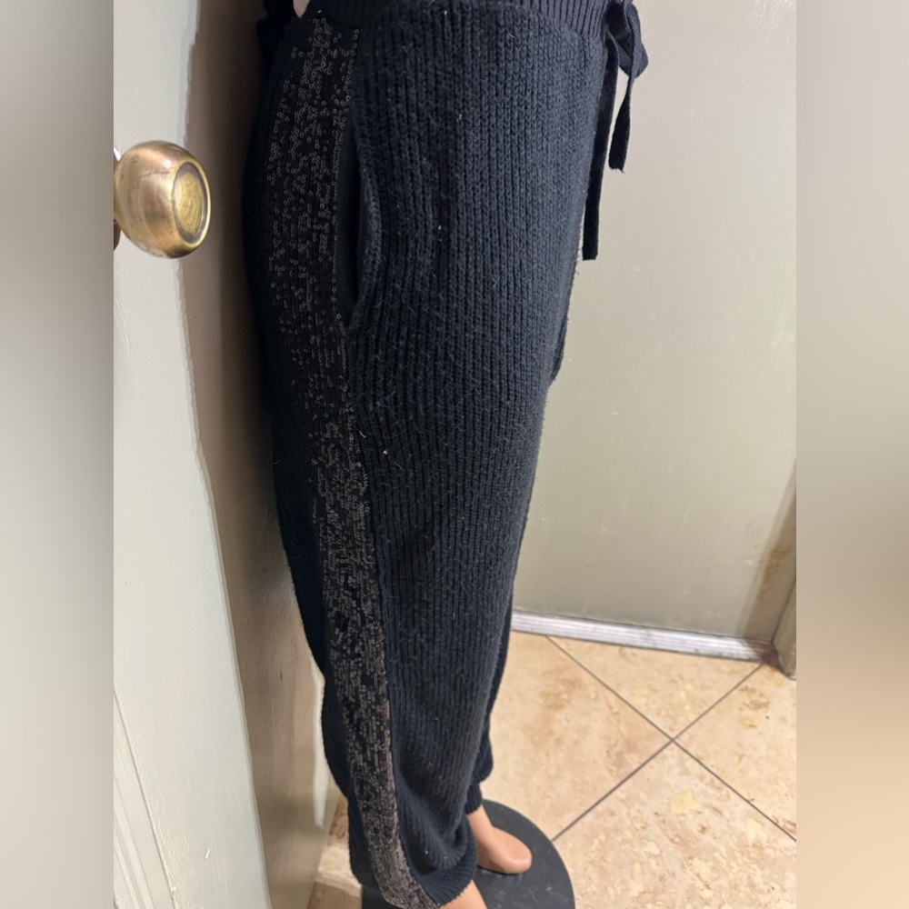 Inc Fuzzy Knit Joggers With Sequence On Side, Sid… - image 4